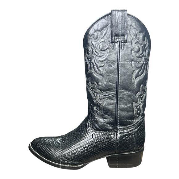 Circle G by Corral Men\'s Black Python Snakeskin Cowboy Boots Size 7.5 D main image 10